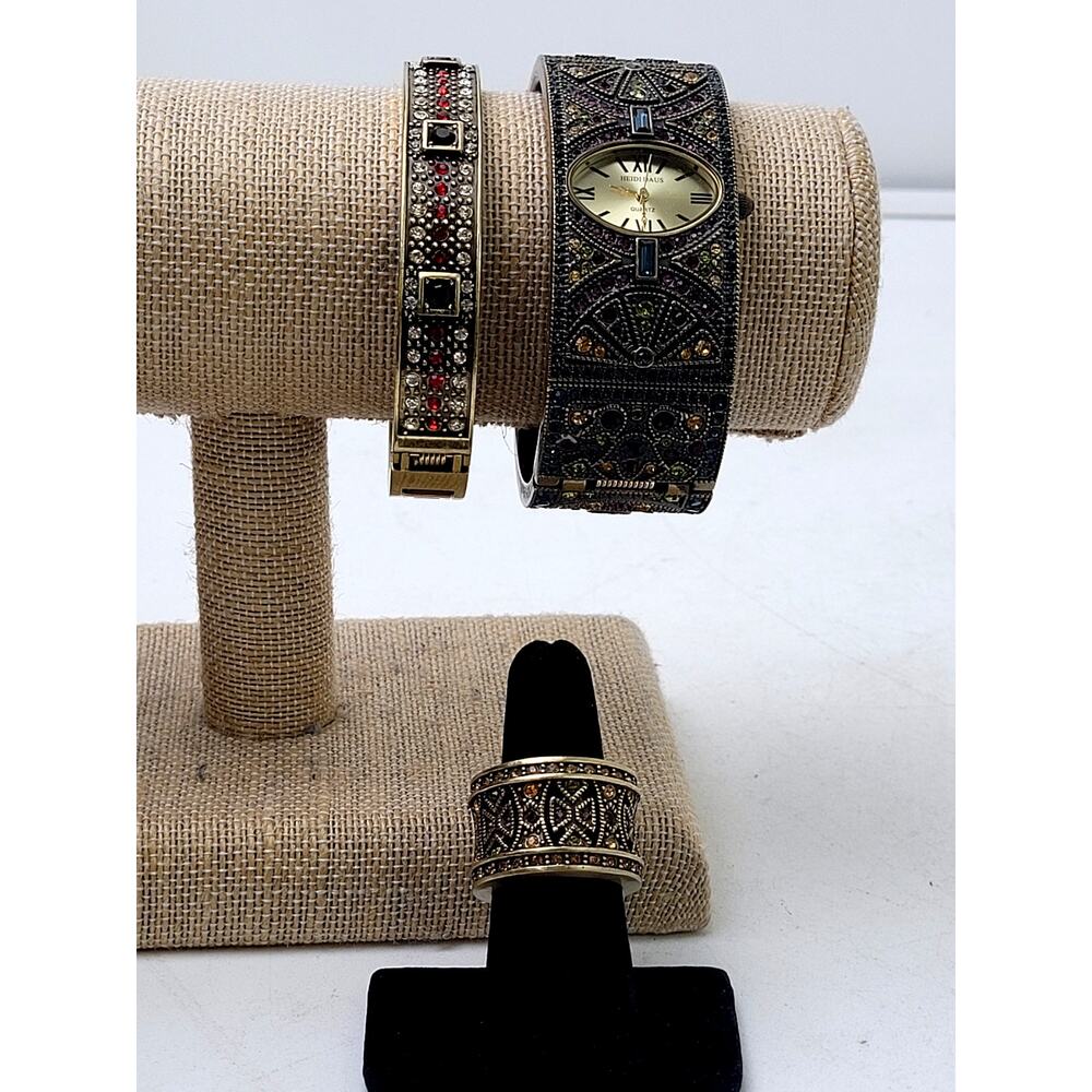 Heidi Daus Divinely Deco Rhinestone Bronze-Tone Bracelet, Watch & Ring Mixed Set
